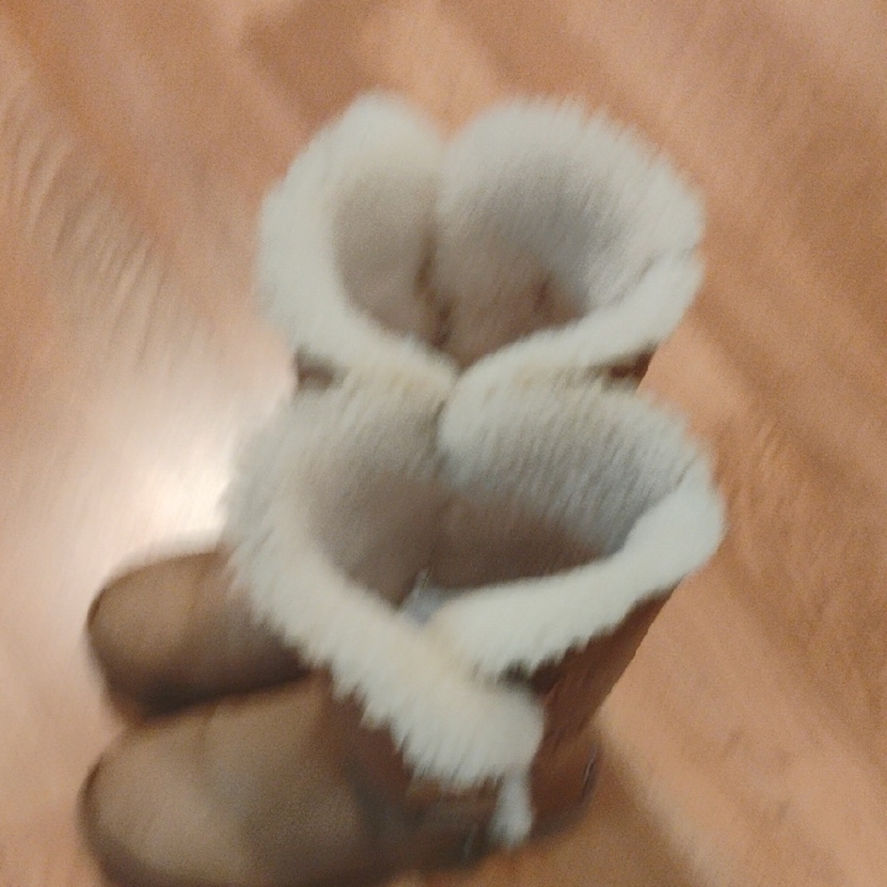 UGG Brown Shearling Button Boots - Picture 13 of 16